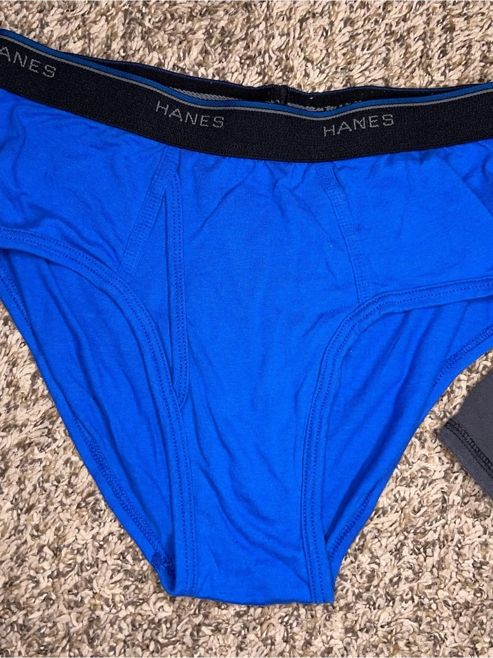 Lot Of 3 Medium Mens Underwear Blue Grey Boxer Brief Hanes George